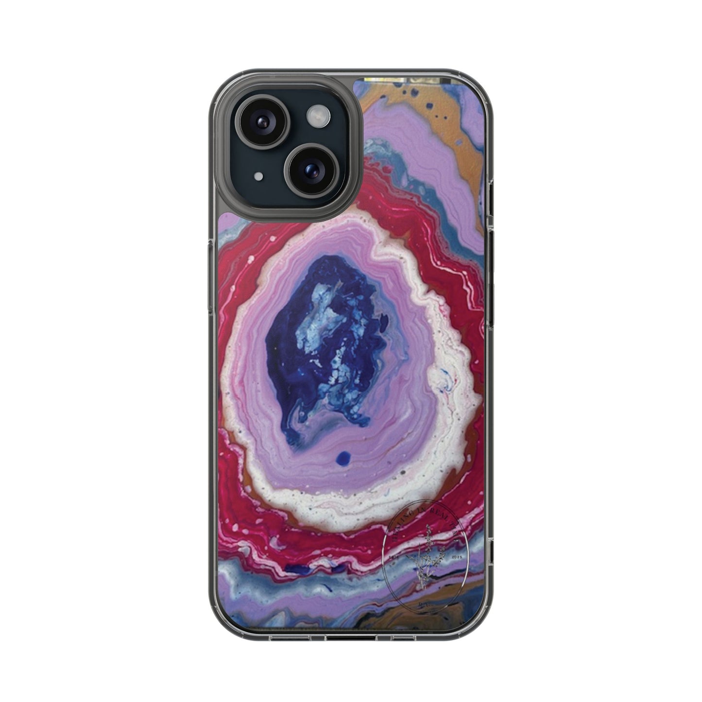 Artistic Marble Phone Case - Colorful Clear Case for iPhone